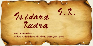 Isidora Kudra vizit kartica